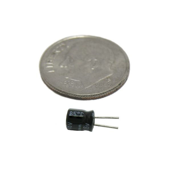 10uF 16V Electrolytic Capacitor - Click Image to Close